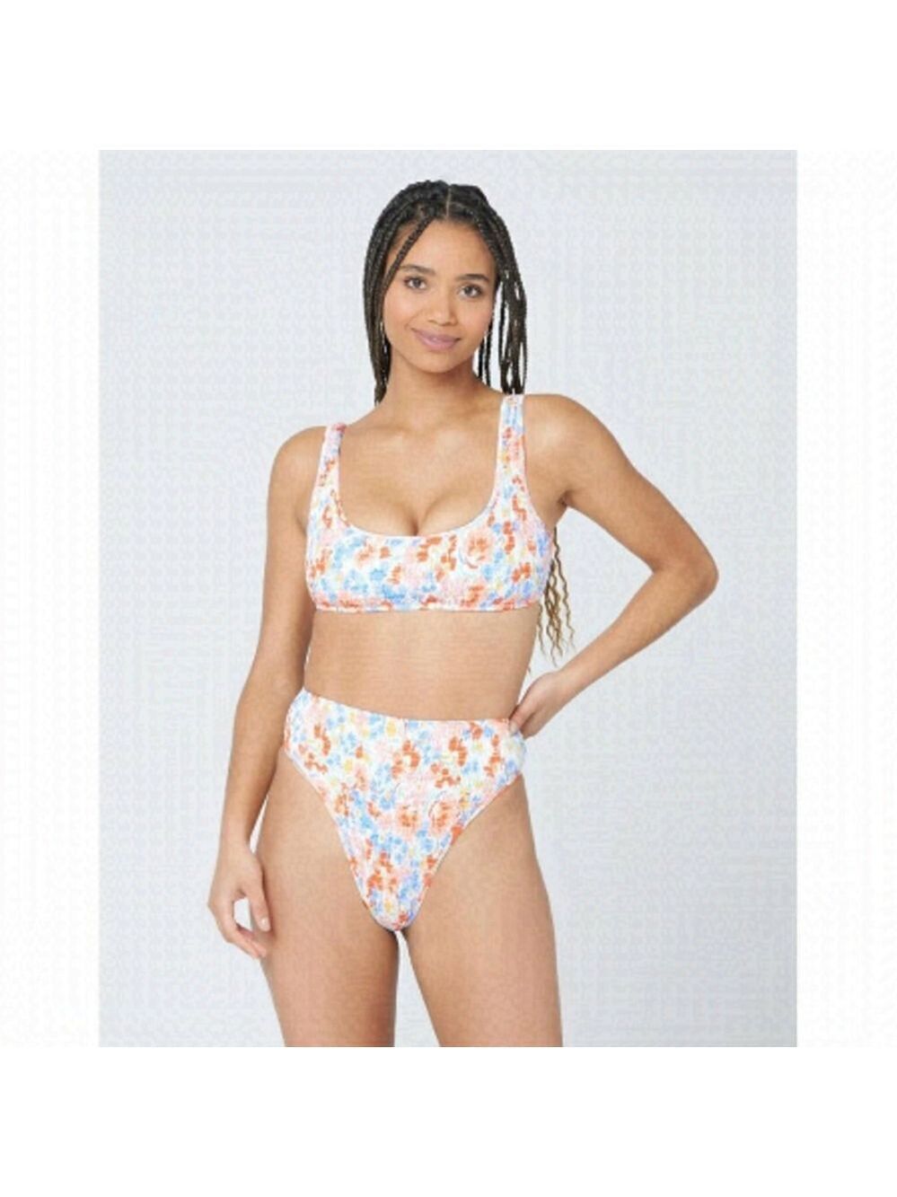 L*SPACE "barlette" Bitsy flowers bikini bottom womens sz Xsmall BNWOT